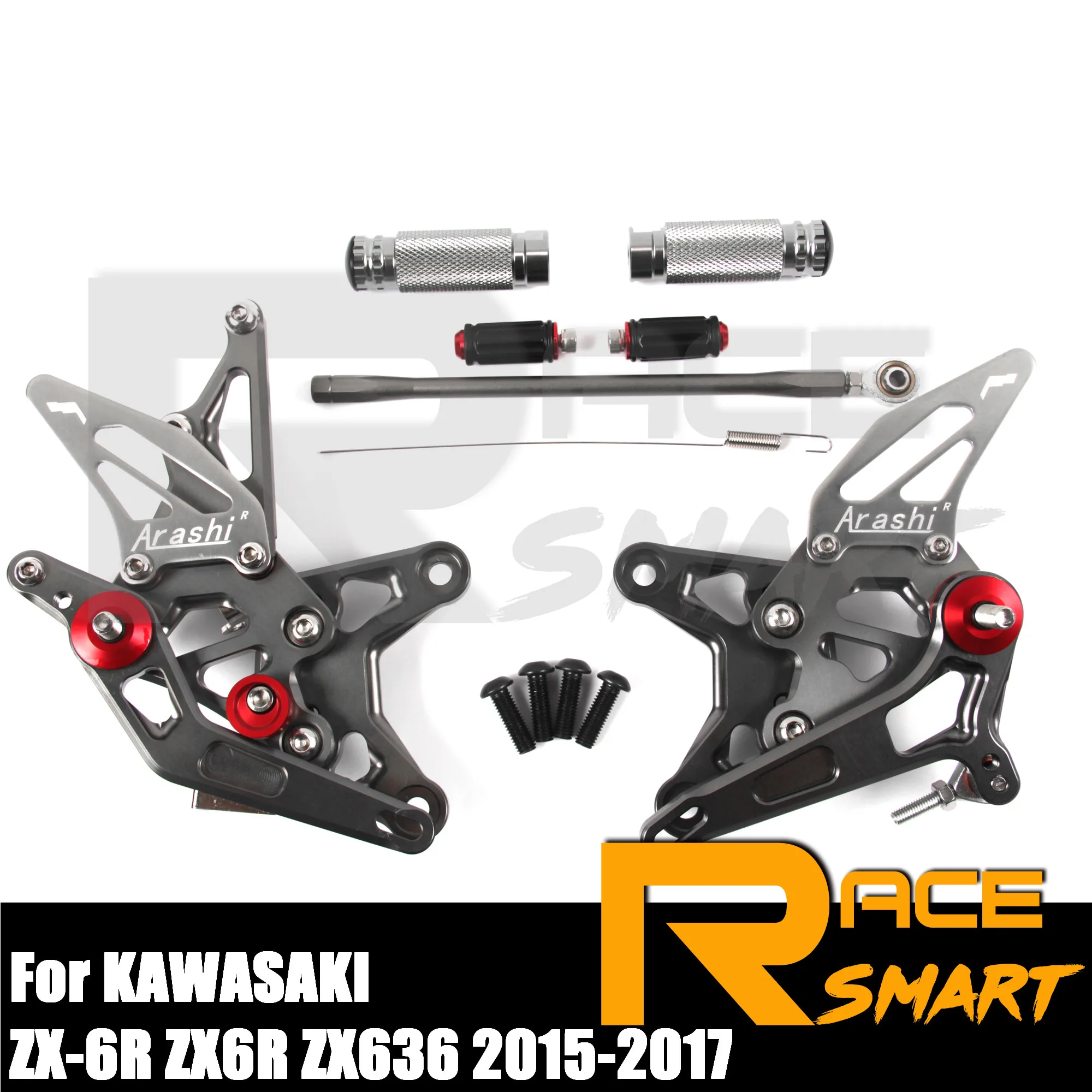 CNC Регулируемые задние ножки для ног педали KAWASAKI ZX 6R ZX6R ZX636 2009 2019 10 11 12 13 14 15 16 17 18