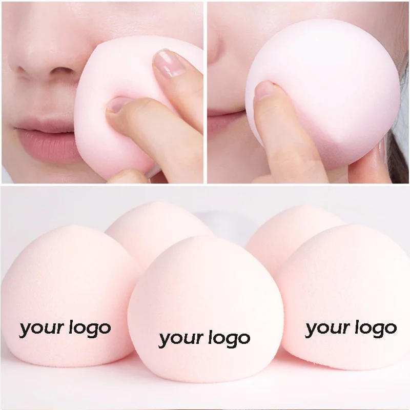 

50pc Custom Logo Name Cherry Darling Peach Blender Steamed Bread Beauty Makeup Egg Powder Puff Make Up Sponge Beauty Tools Gifts