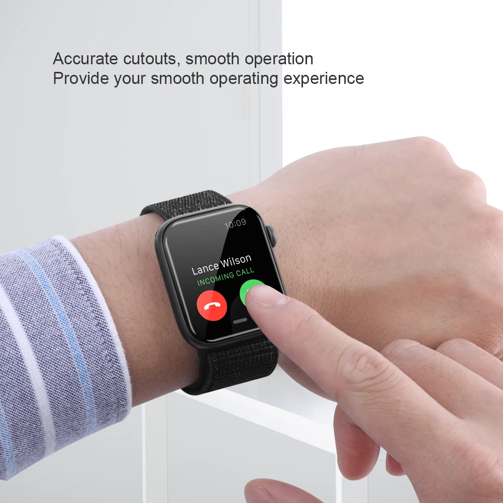 Для наручных часов iWatch серии 4, версия 1, 2, 3, ремешок Стекло Экран протектор Nillkin 3D AW+ Полное покрытие безопасное закаленное стекло для наручных часов Apple Watch, 38, 40, 42/44 мм