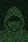 Компьютерный хакер на двоичном коде, фон, искусство, шелковая фотокартина 24x36 дюймов