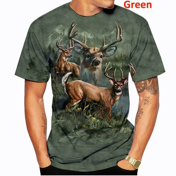 

2022 New Fashion Deer Hunting Camo 3D Printed T Shirt