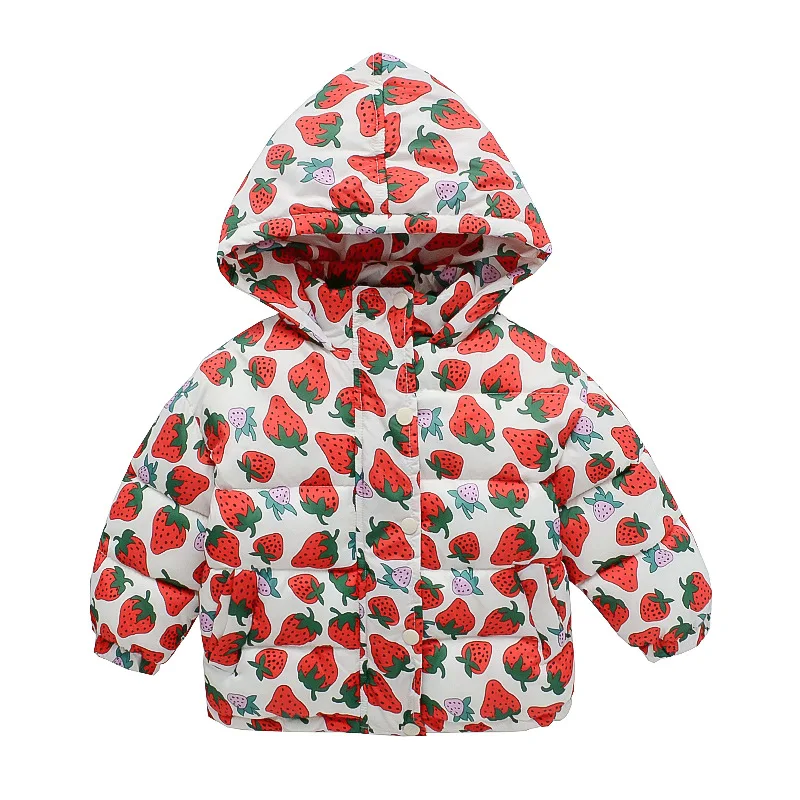 

Girls' Strawberry Thickened Cotton-Padded Clothes 2020 Winter Clothes Baby Fashionable Jacket Children's Padded Jacket Tide