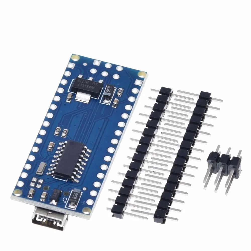 1 шт. акция для arduino Nano 3,0 Atmega328 контроллер совместимый модуль платы PCB макетная плата без USB V3.0