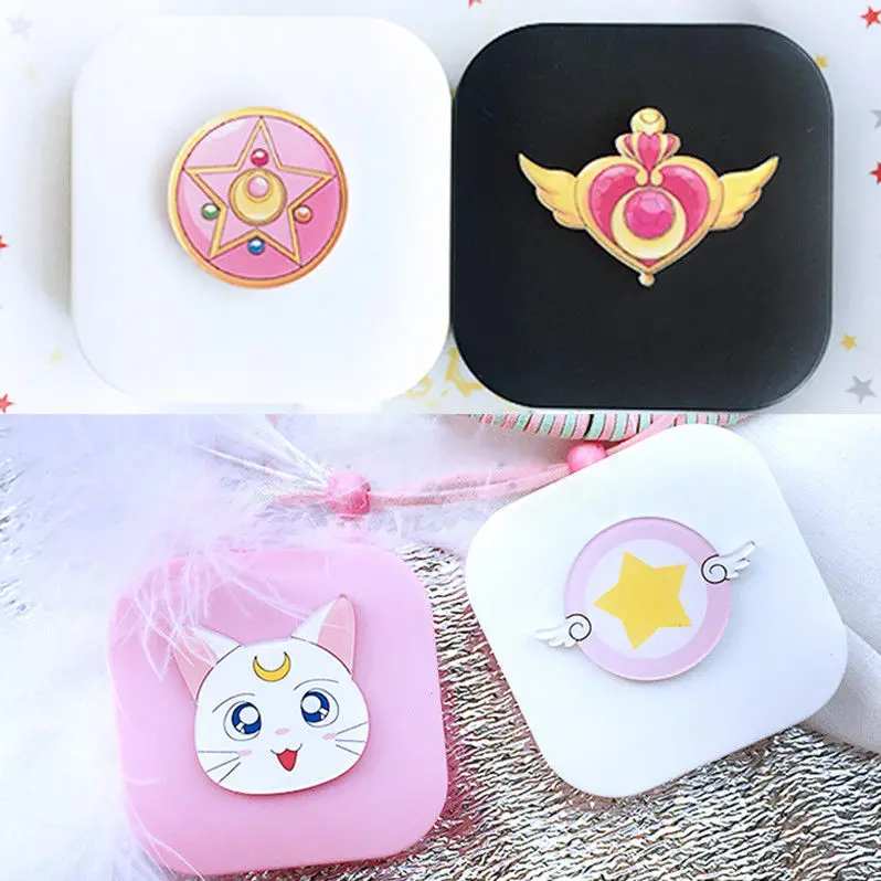 Чехол с милым котом Луны и Сейлор Мун из аниме футляр для контактных линз Женский