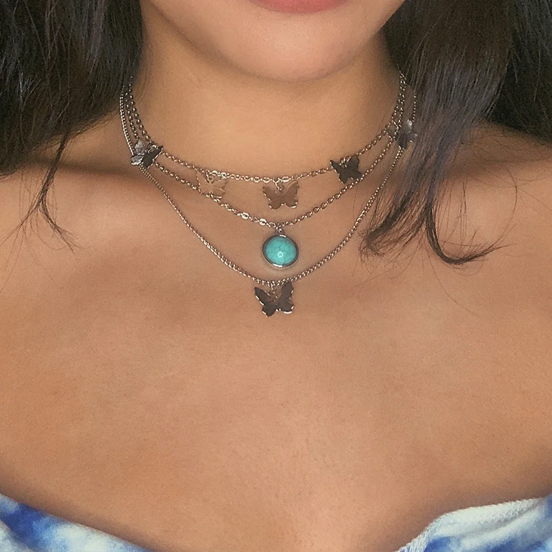 Винтажное многослойное Жемчужное ожерелье 17KM для женщин модное золотого цвета