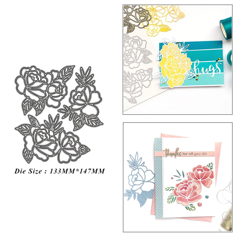 

Fresh Flowers Combination Metal Cutting Dies for DIY Scrapbook Album Paper Card Decoration Crafts Embossing 2021 New Dies