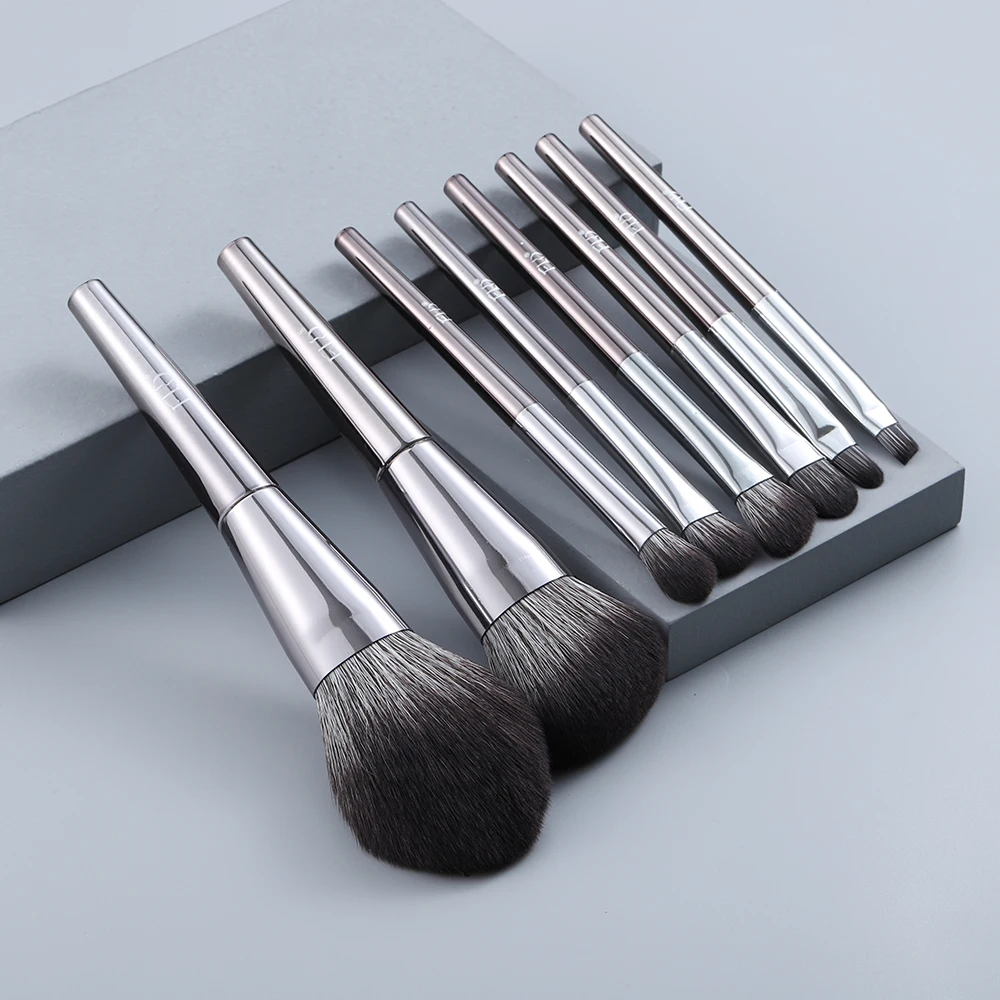 Набор металлических кистей для макияжа FLD 8 шт. | Красота и здоровье