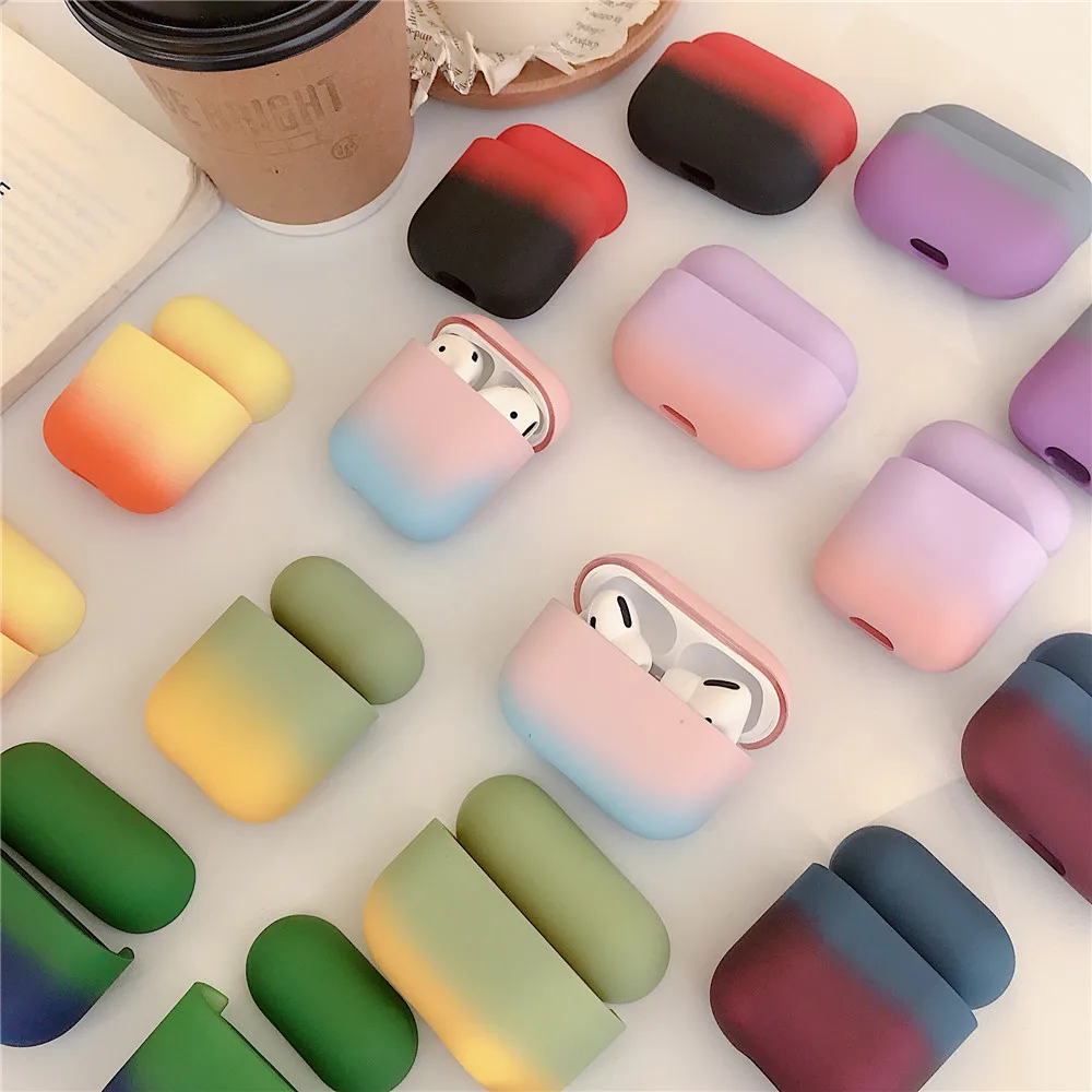 Чехол с градиентными цветами для беспроводных наушников Apple Airpods Pro
