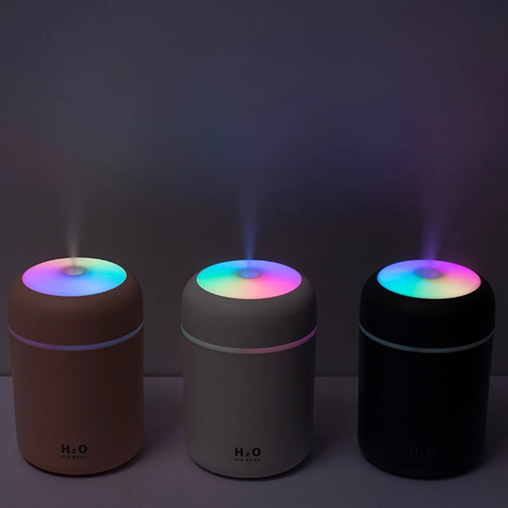 

Portable 300ml Humidifier USB Ultrasonic Dazzle Cup Aroma Diffuser Cool Mist Maker Humidifier Purifier with Romantic Light