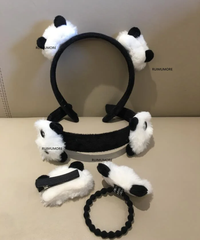 Плюшевая Мягкая кукла-панда 3 модели прибл. подарок для девушки резинка волос