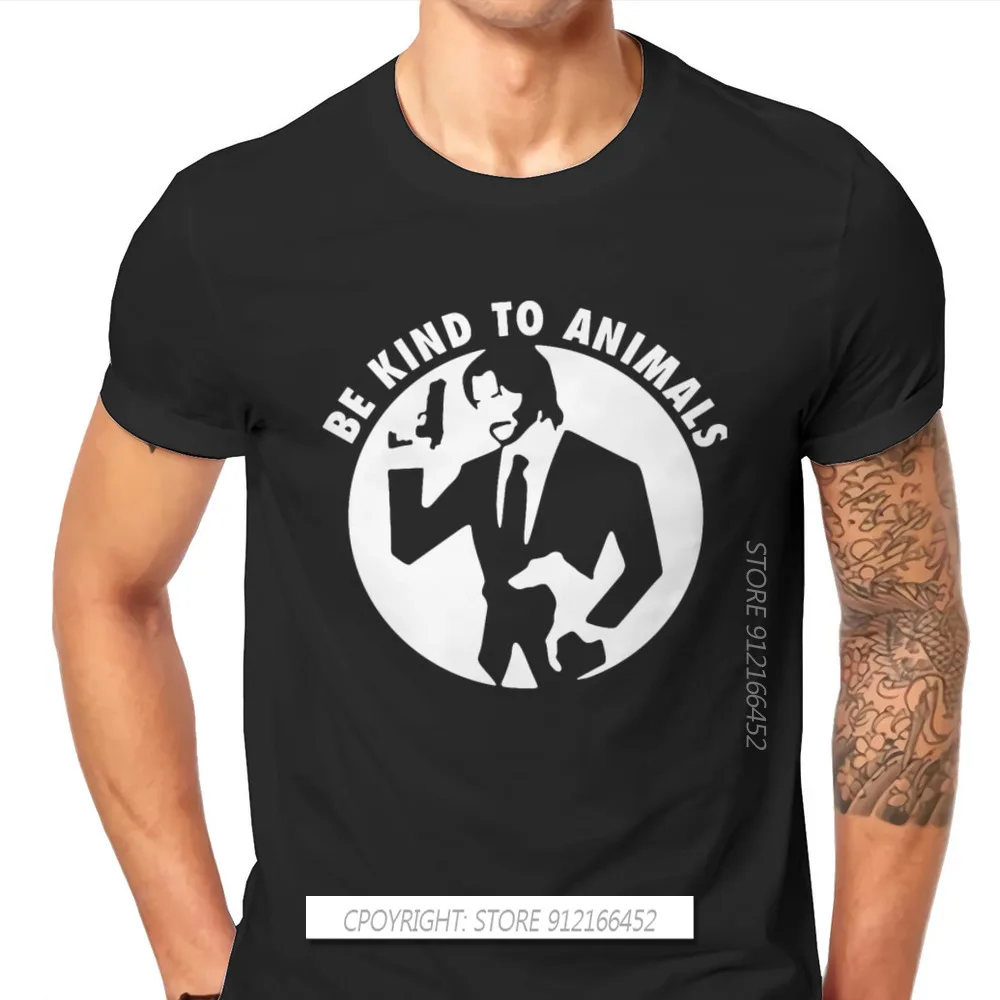 

John Wick Dog Loves Me TShirt Be Kind To Animals Neo Anderson Morpheus Film New Design Gift Idea T Shirt Short Sleeve