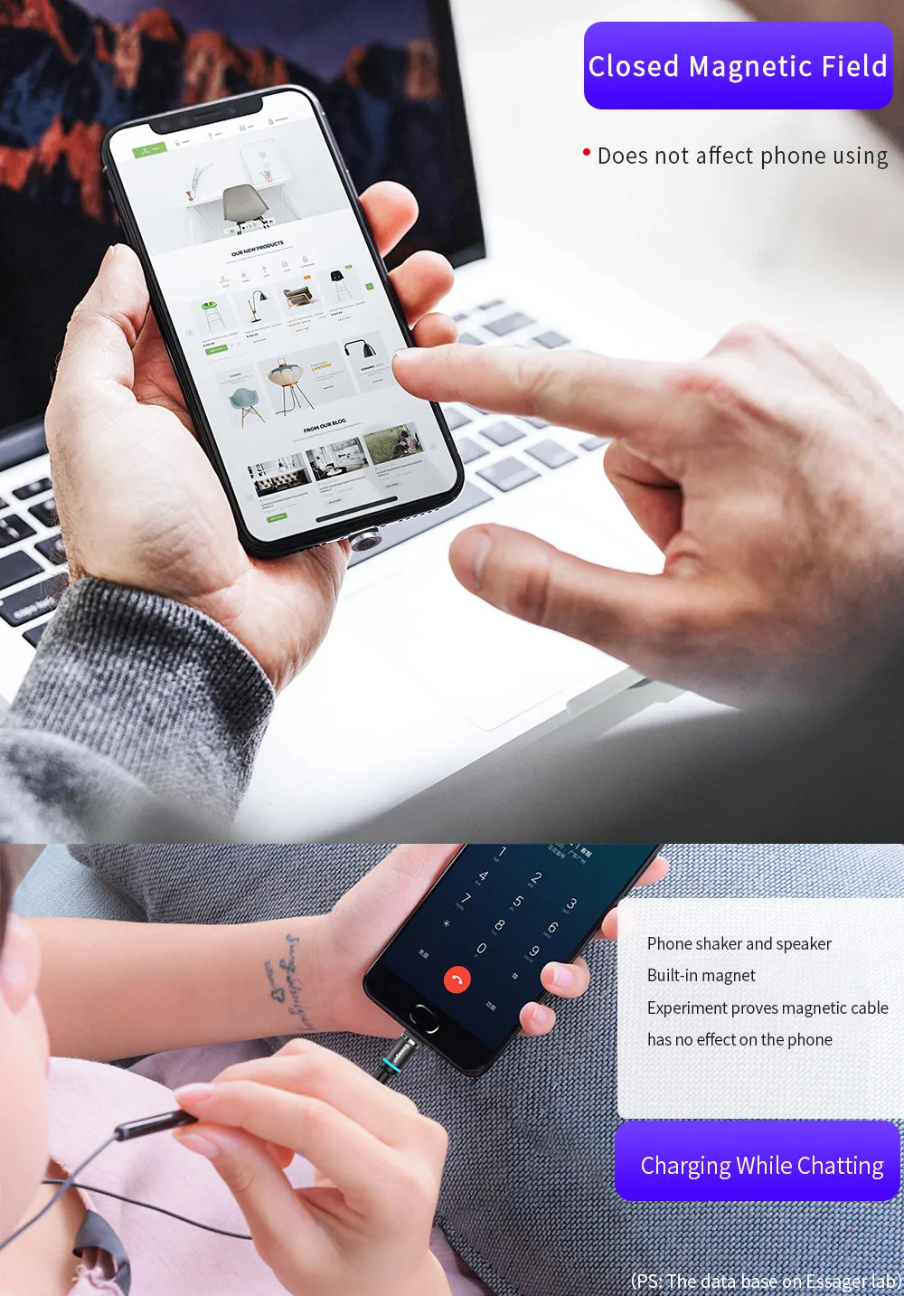 Магнитный кабель Micro USB Essager для IPhone samsung Android, кабель USB для быстрой зарядки, 3 м шнур, Магнитный адаптер зарядного устройства