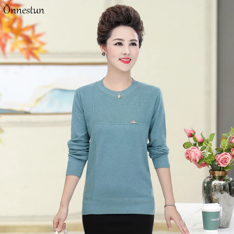 Woman Sweaters New Autumn Causal Women Pullover Knitted Crop Top Clothing Pink O Neck For | Женская одежда