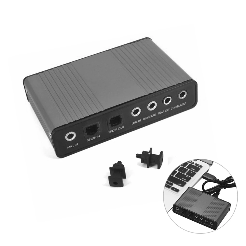 Профессиональная звуковая карта USB 2 0 6 Каналов 5 1 оптическая внешняя аудио