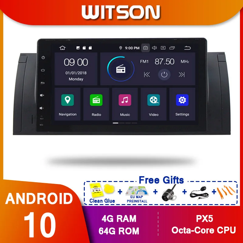 WITSON Android 10 0 Octa core PX5 автомобильный Dvd GPS плеер для BMW E39 IPS экран 4 ГБ ОЗУ 64 Гб ПЗУ