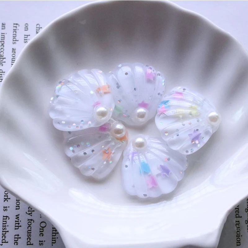 BoxiCute Slime амулеты добавки Смола блестящая Звезда оболочки аксессуары DIY Декор для