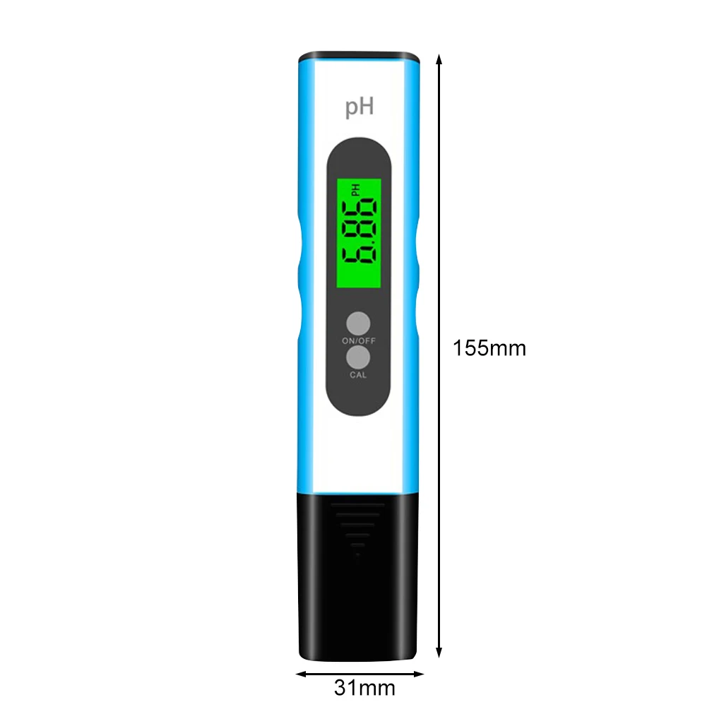 

Pen Type Digital Water Quality PH Tester Water Purity Monitor for Aquarium Pool Battery Powered Measurement Detection Tool