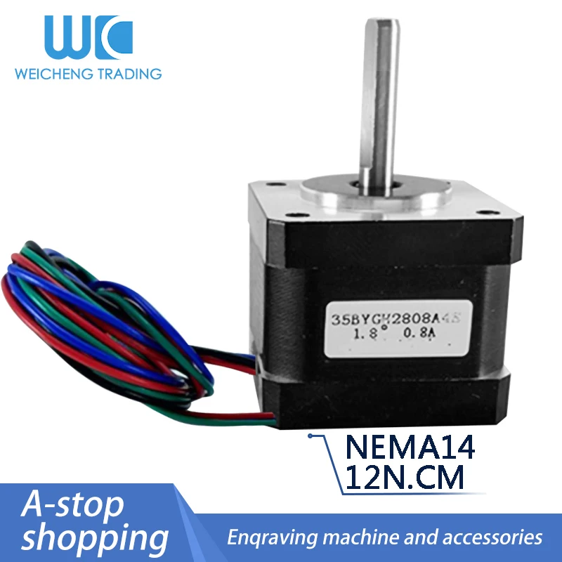 Nema14 двухфазовый четырехпроводной Гибридный длиной 28 мм один двухосевой 5mm3d