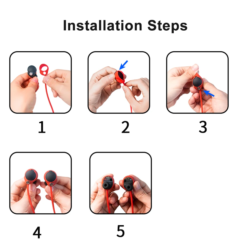 Силиконовый Шнур для наушников с защитой от потери |