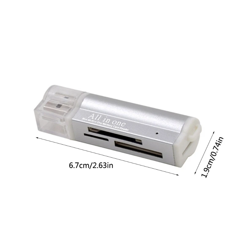 All In 1 Mini Usb 2 0 Micro-SD TF M2 MS T- Flash Card Reader Adapter High Speed images - 6