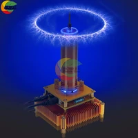 plasma music tesla coil module dc8 32v space lighting arc circle artificial lightning with power supply acrylic shell