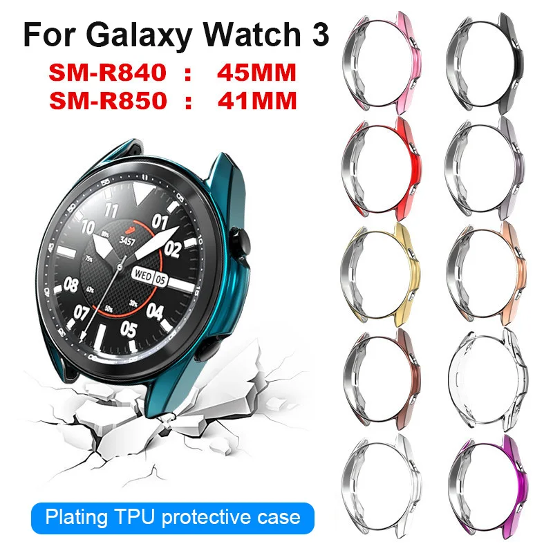 

Electroplated TPU Protective Case Smart Watch Soft All-Around Anti-scratch Protective Cover For Samsung Galaxy Watch 3
