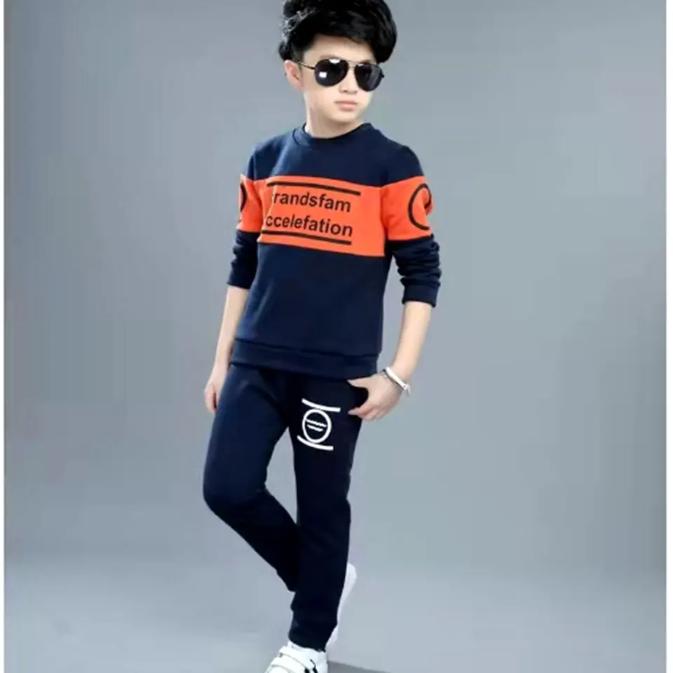 

Kids Girls Clothing Sets Fashion Style Baby Boys Tops +Pant 2Pcs/Set Children Letter Print Spring Autumn Casual Clothes Suits