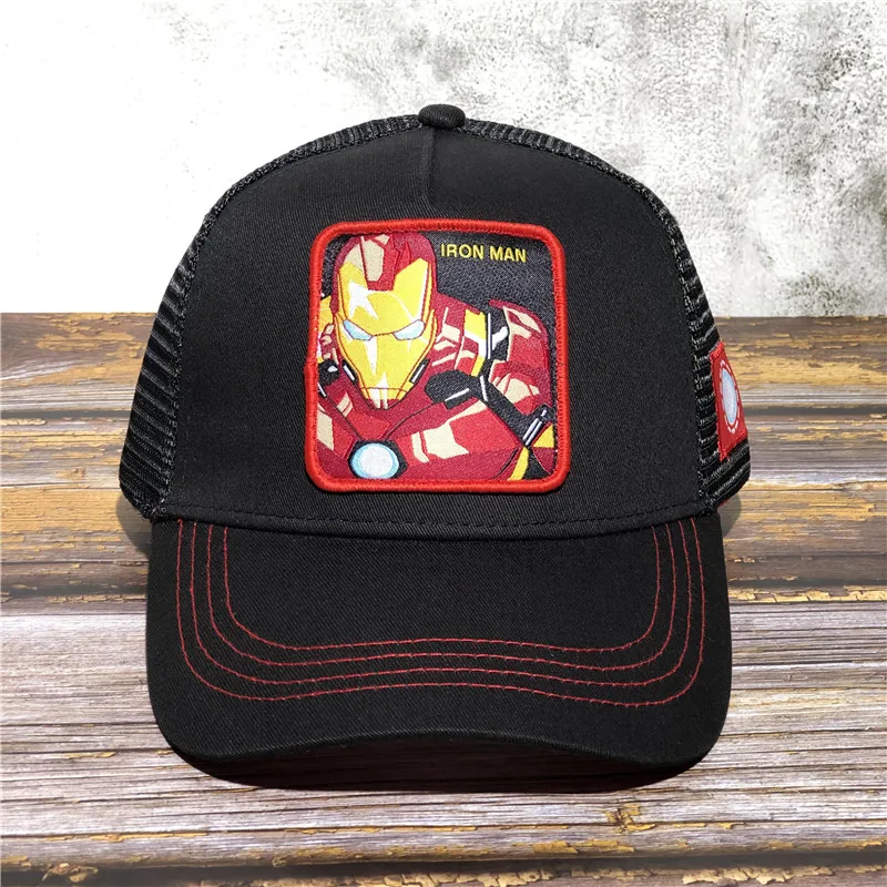 Высокое качество Новинка Marvel Железный человек Кепка-тракер в бренд аниме Бейсбол Кепки Для мужчин Для женщин в стиле «хип-хоп» папа шляпа сетчатый Snapback дальнобойщика шапка