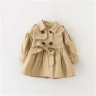 Детская куртка, пальто для маленьких девочек, весна 2021, пальто, Тренч, двойная ветровка для девочек, детская куртка От 1 до 4 лет