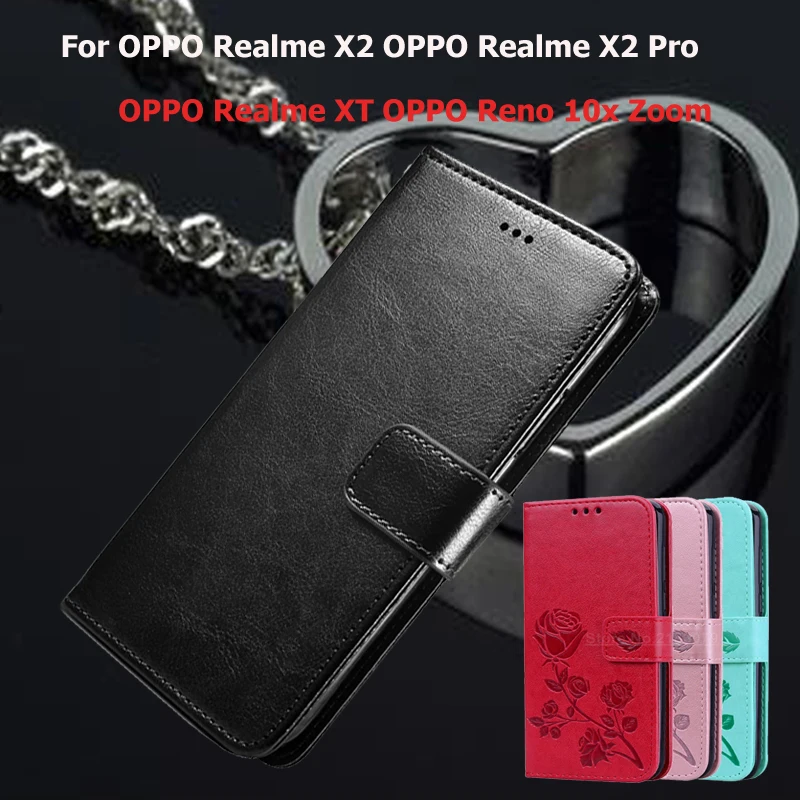 Крышка для Realme X2 Pro XT флип чехол телефона OPPO Рено 10x зум Coque кожаный бумажник книжка