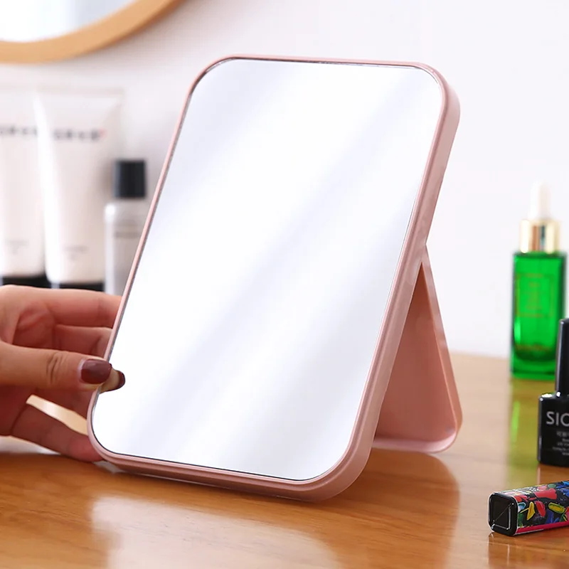 Портативное складное зеркало для макияжа Большое Квадратное одностороннее