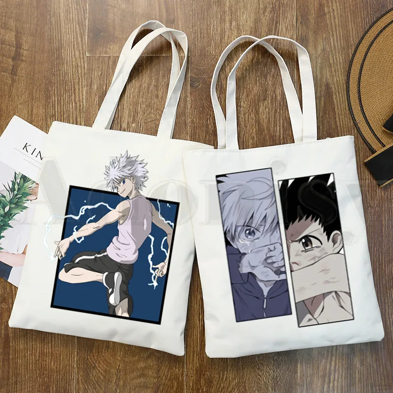 

Hunter X Hunter Killua Zoldyck Devil Eye Anime Handbags Shoulder Bags Casual Shopping Girls Handbag Women Elegant Canvas Bag