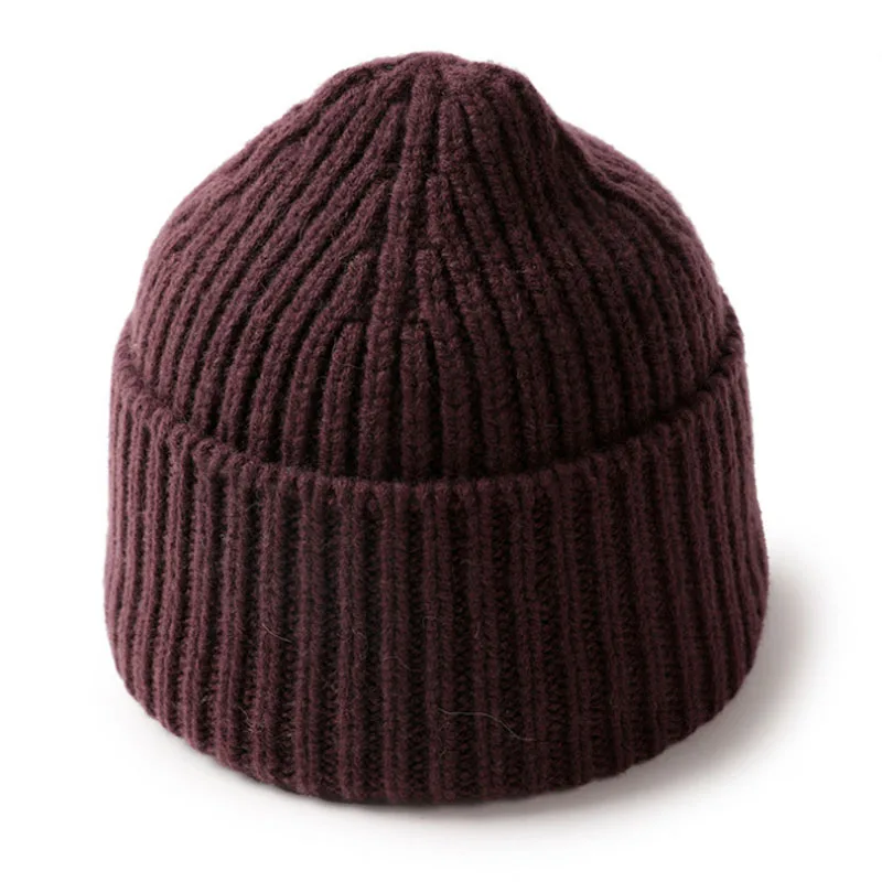 CAVME16 Brown CAVME, шерстяные шапки бини, шапки, унисекс, Повседневные шапки, одноцветные, для женщин, мужчин, зимние шапки для девушек, 99% Натуральная шерсть - Цвет: CAVME16 Brown