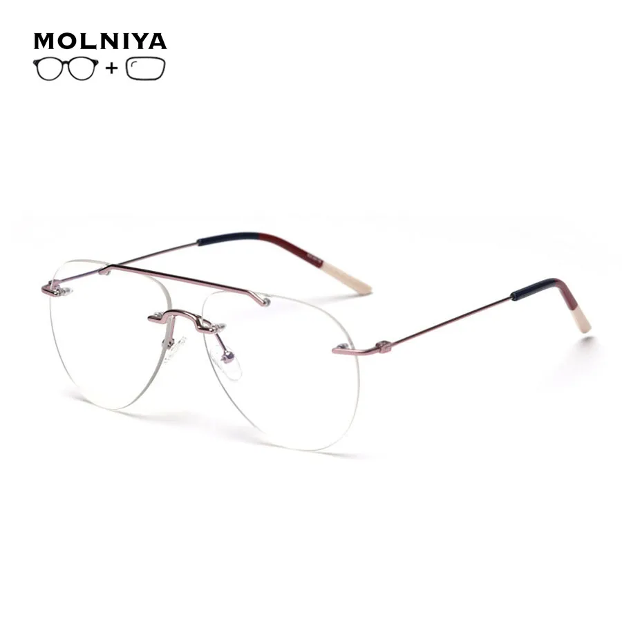 Оправа для очков по рецепту мужчин и женщин металлическая оправа с двойным лучом