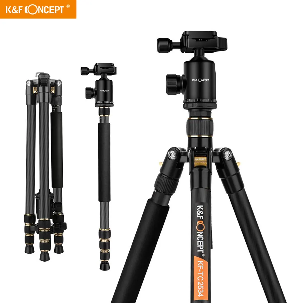 К и F TC2534 профессиональный фотографический портативный штатив на монопод для