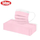 Маска одноразовая 3-слойная безопасная розовая для детей 4-12 лет, 50 шт.