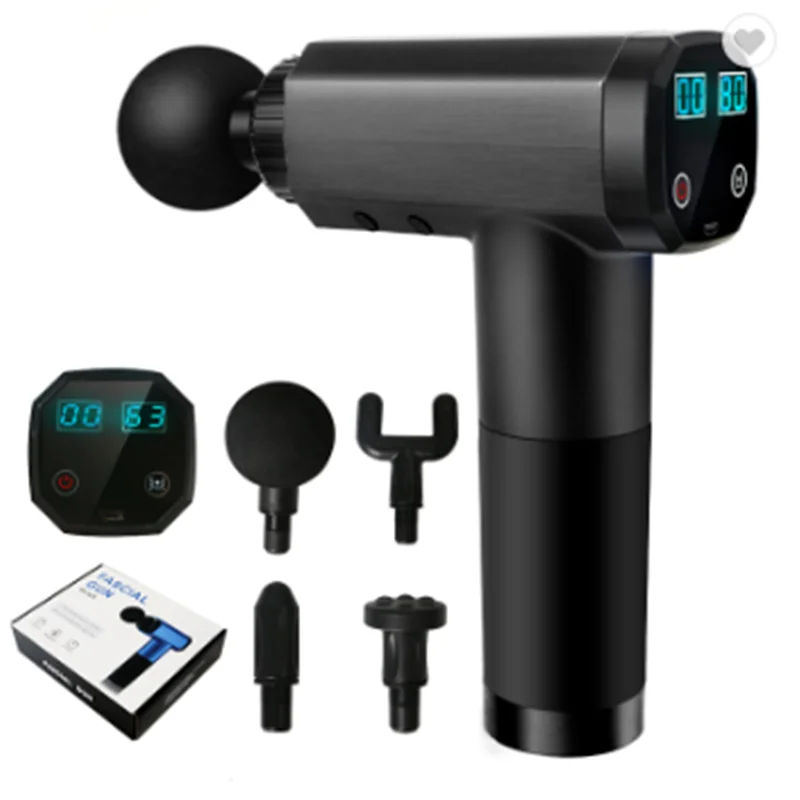 Пистолет для массажа тела с ЖК дисплеем Электрический массажер упражнений и мышц