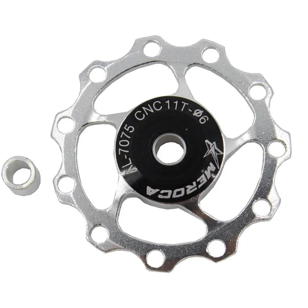 11T silver 11 T/13 T подшипник из сплава на основе алюминия MTB горный велосипед задний переключатель передач велосипедный натяжной шкив колеса дорожный велосипед направляющие роликовые части велосипеда - Цвет: 11T silver