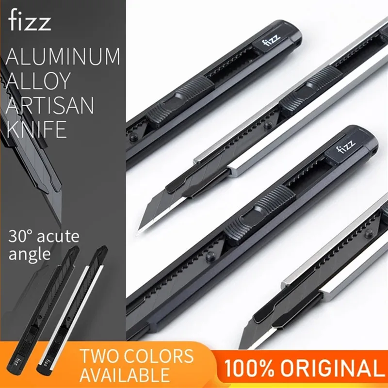 

New Fizz Aluminum Alloy Utility Knife Art Knife Paper Cutter Metal Blade Self-Locking Design Angle With Fracture Cutter