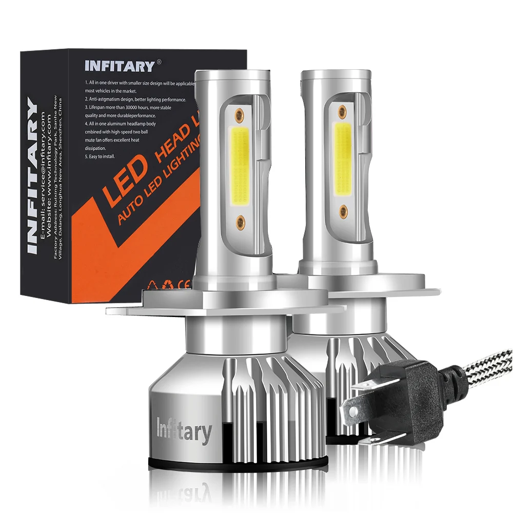 Hilpow H4 LED H7 H11 H8 HB4 H1 H3 HB3 автомобильные лампы для фар машины 72 Вт 10000LM автостайлинг 3000