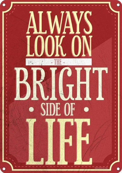 

A Positive Outlook Retro tin sign nostalgic ornament metal poster garage art deco bar cafe shop
