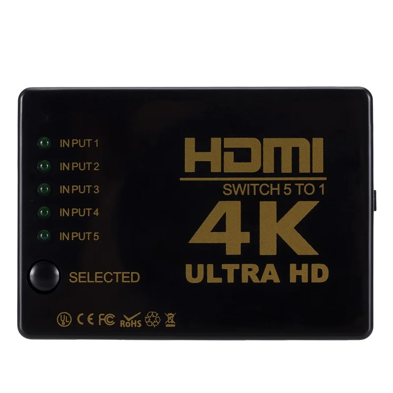 3D 1080p 4k 5 Порты и разъёмы HDMI переключатель разветвитель с ИК-пульт дистанционного