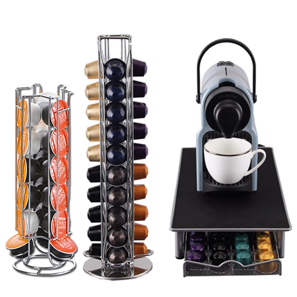 Мода 40/18 вращающаяся Капсульная стойка для кофейных капсул башня Nespresso капсулы