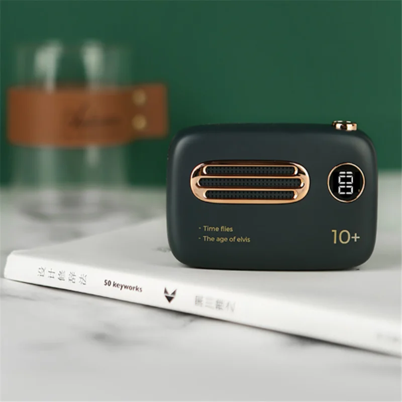 Портативный внешний аккумулятор Xiaomi в стиле ретро 10000 мАч два порта USB цифровой