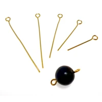 eye pins connect beads 9 shapesgold color plated brassdiy jewelry supplies20mm 25mm 30mm 35mm 40mm