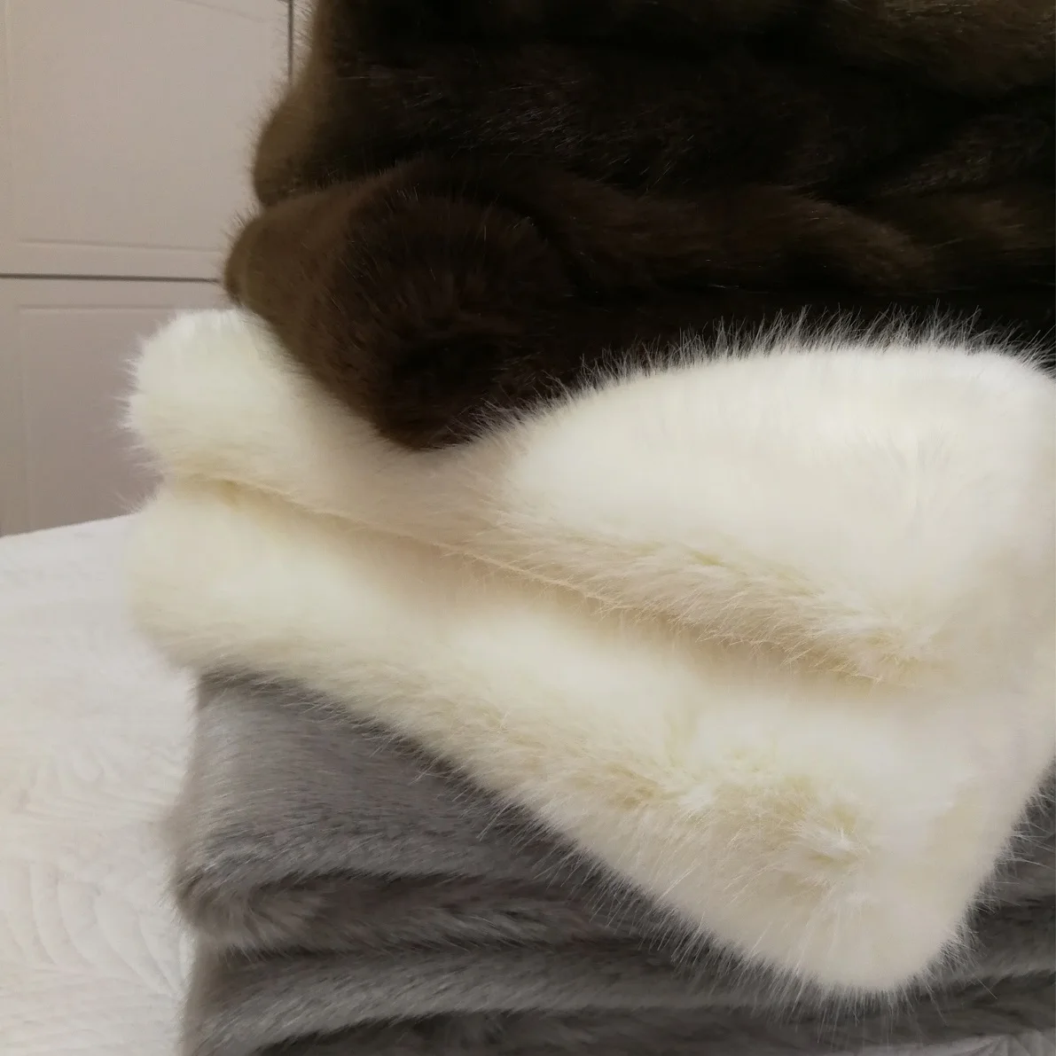 High Quality Thick Winter Rabbit Fur Blankets Are Super Soft European And American style Thrown On The Sofa Home decoration | Дом и сад