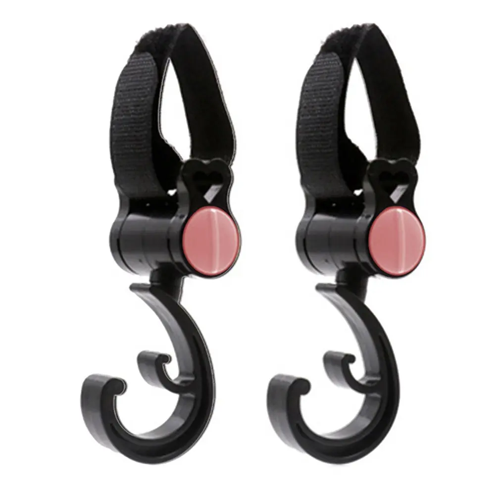 

Child Hanger 2PCS Child Bag Stroller Hooks Pram Rotate 360 Degree Child Car Seat Accessories Stroller Organizer
