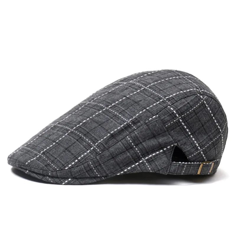 Men's Spring and Summer Tide Shade Beret Forward Cap Plaid Baseball | Аксессуары для одежды