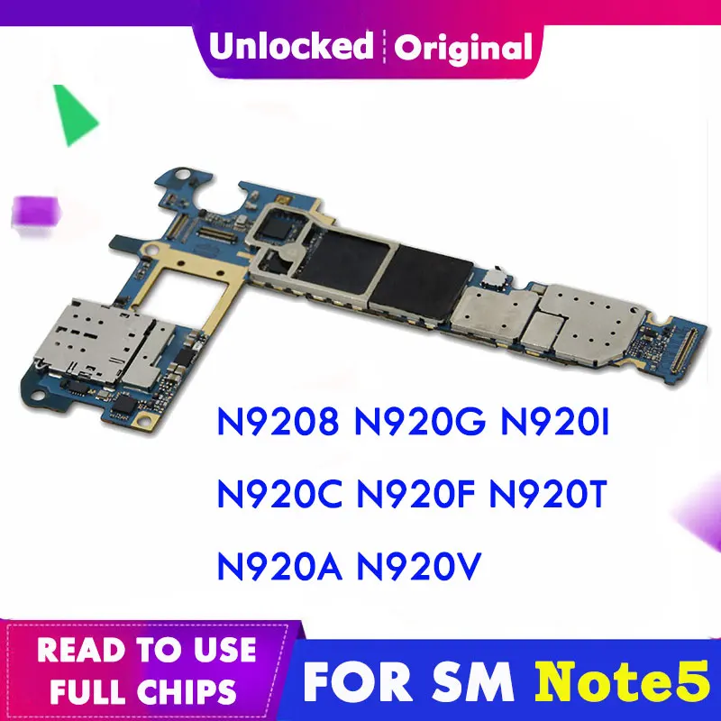 Оригинальная материнская плата для Samsung Galaxy Note 5 N9208 N920G N920I N920C N920F N920T N920A N920V ремонт