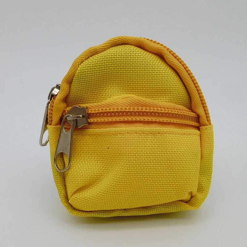 yellow Однотонная модная сумка для кукол, рюкзак для куклы Blythe, рюкзак для куклы Барби, кукольный домик 1/6, мини аксессуары для кукол - Цвет: yellow